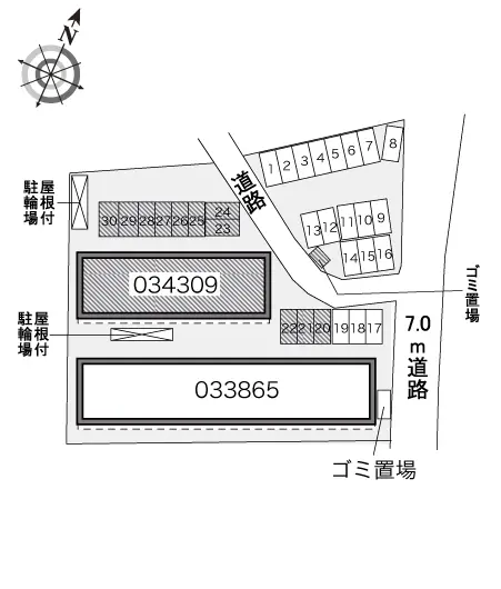 ★手数料０円★川越市笠幡　月極駐車場（LP）